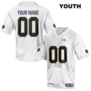 Notre Dame Fighting Irish Youth Custom #00 White Under Armour Authentic Stitched College NCAA Football Jersey MEV8699SJ